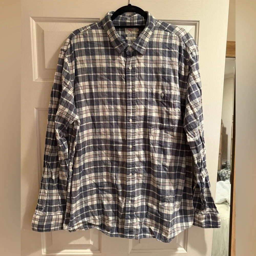 Faherty Stretch Lightweight Flannel - Picture 2 of 4